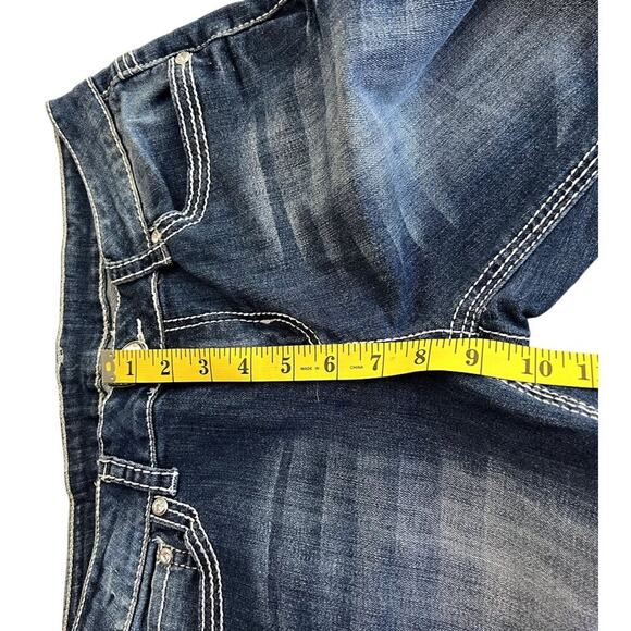 Denim Couture Jeans Women Size 31 Embellishments Zip & Button Closure Angel wing - Picture 5 of 10